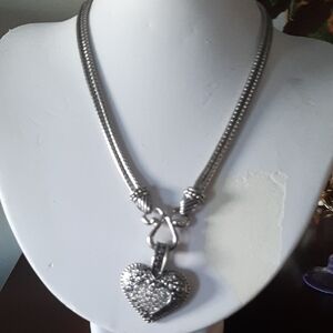 Lia Sophia Heart Pendant Necklace Retired